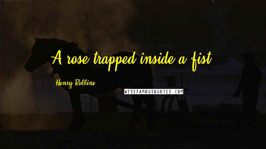 Henry Rollins Quotes: A rose trapped inside a fist.