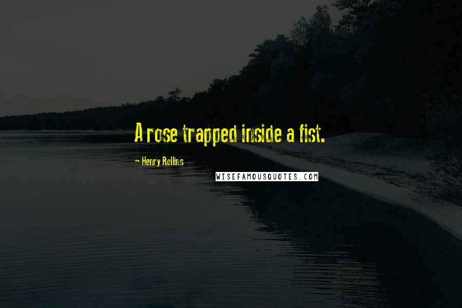 Henry Rollins Quotes: A rose trapped inside a fist.