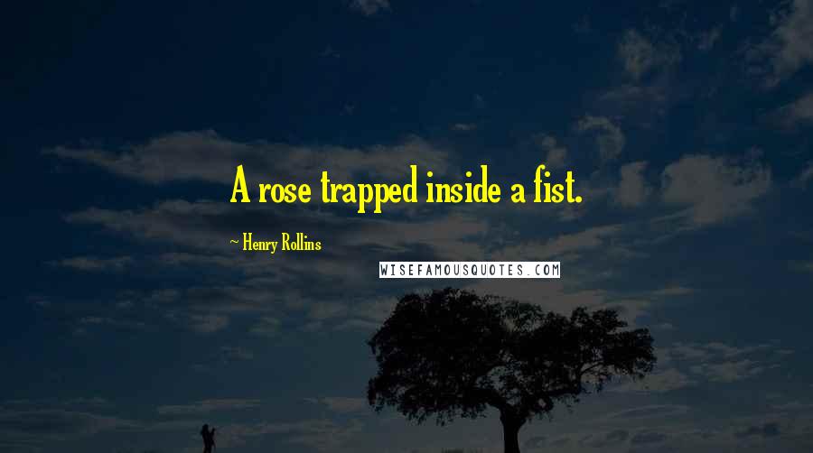 Henry Rollins Quotes: A rose trapped inside a fist.