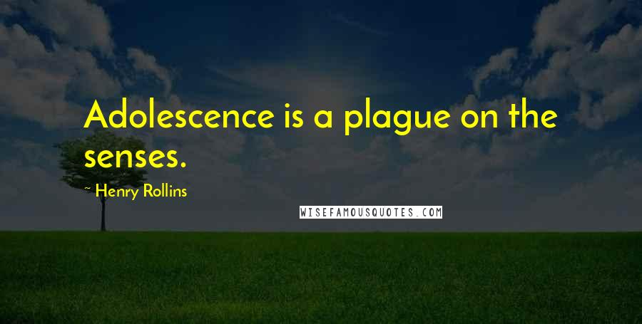 Henry Rollins Quotes: Adolescence is a plague on the senses.