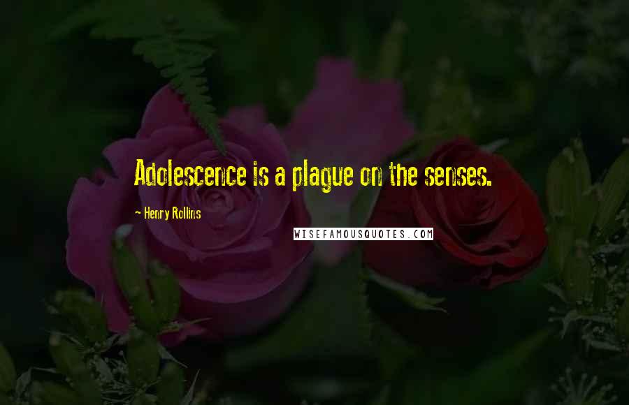 Henry Rollins Quotes: Adolescence is a plague on the senses.