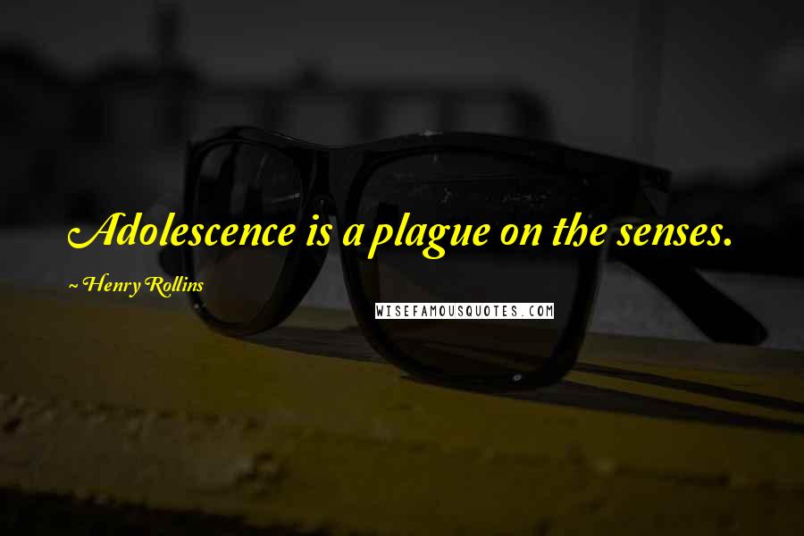 Henry Rollins Quotes: Adolescence is a plague on the senses.