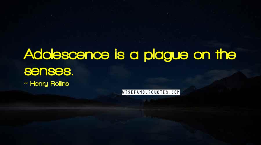 Henry Rollins Quotes: Adolescence is a plague on the senses.