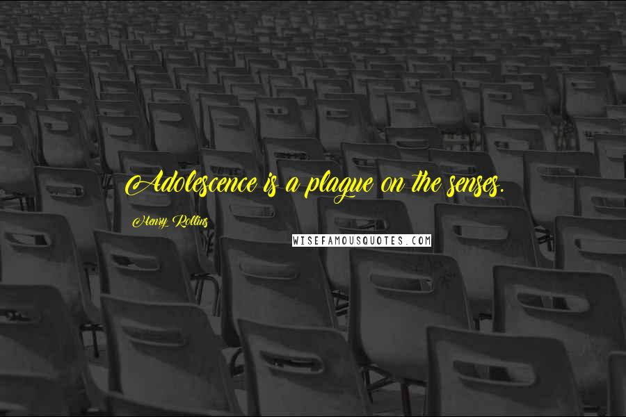 Henry Rollins Quotes: Adolescence is a plague on the senses.