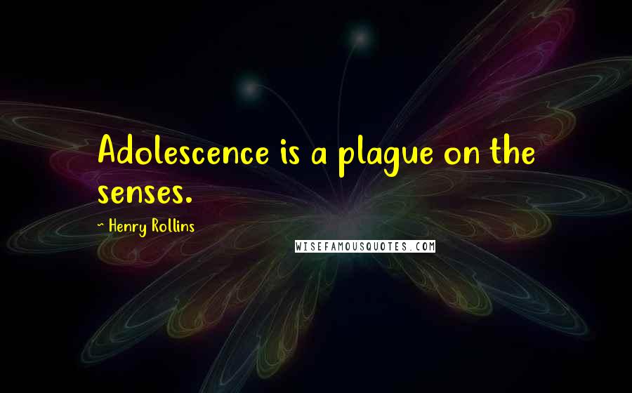 Henry Rollins Quotes: Adolescence is a plague on the senses.