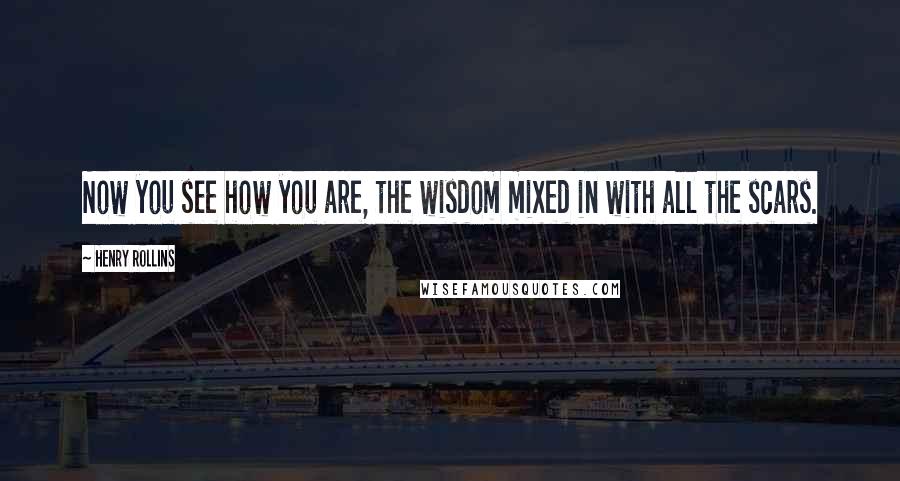 Henry Rollins Quotes: Now you see how you are, the wisdom mixed in with all the scars.