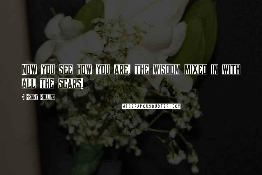 Henry Rollins Quotes: Now you see how you are, the wisdom mixed in with all the scars.