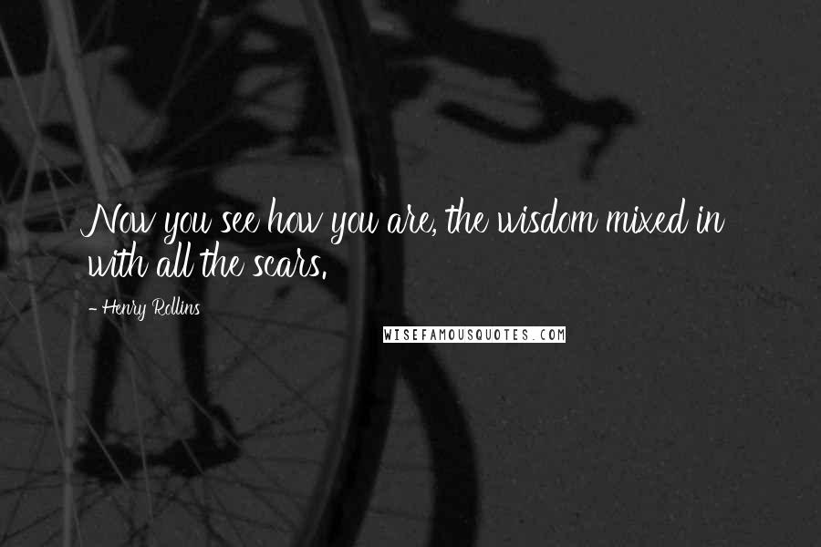 Henry Rollins Quotes: Now you see how you are, the wisdom mixed in with all the scars.