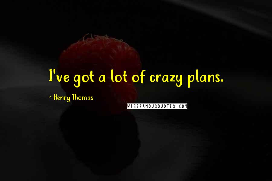 Henry Thomas Quotes: I've got a lot of crazy plans.