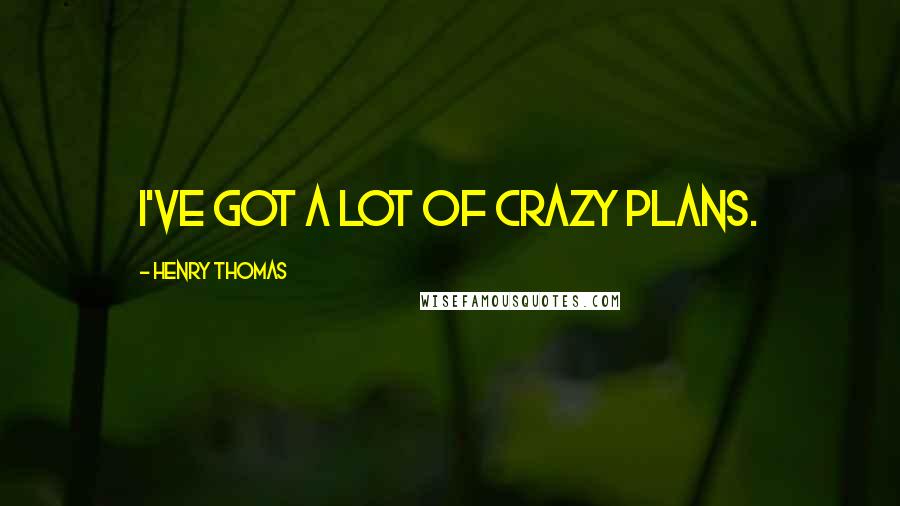 Henry Thomas Quotes: I've got a lot of crazy plans.