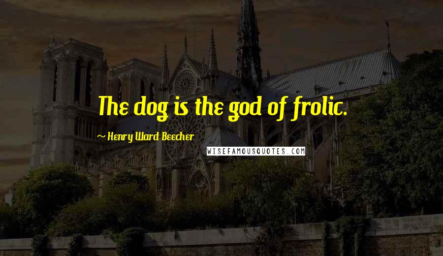 Henry Ward Beecher Quotes: The dog is the god of frolic.