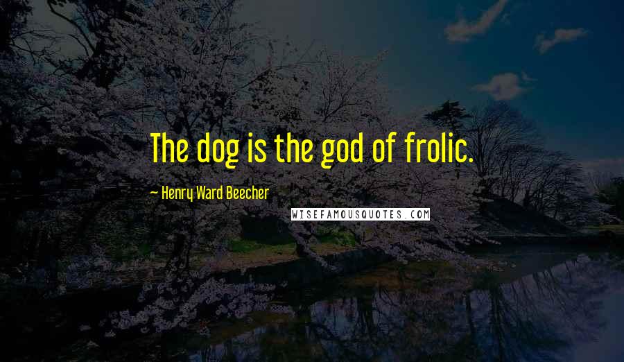 Henry Ward Beecher Quotes: The dog is the god of frolic.