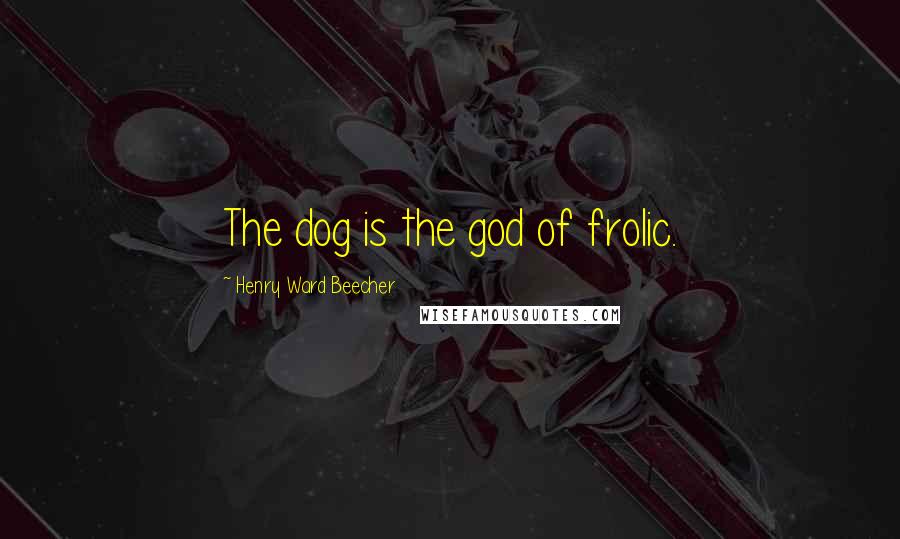 Henry Ward Beecher Quotes: The dog is the god of frolic.