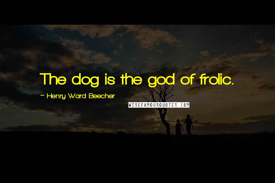 Henry Ward Beecher Quotes: The dog is the god of frolic.