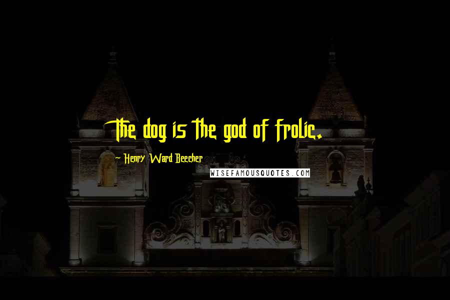 Henry Ward Beecher Quotes: The dog is the god of frolic.