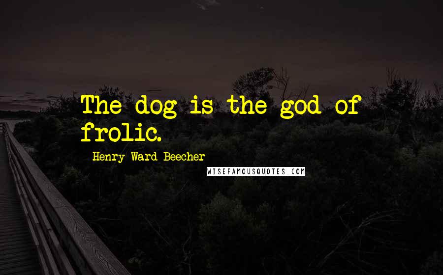 Henry Ward Beecher Quotes: The dog is the god of frolic.