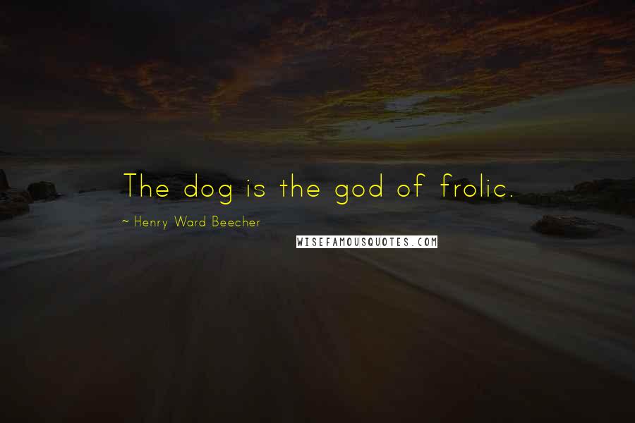 Henry Ward Beecher Quotes: The dog is the god of frolic.