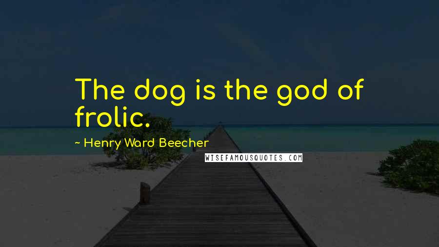 Henry Ward Beecher Quotes: The dog is the god of frolic.