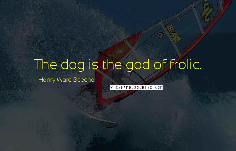 Henry Ward Beecher Quotes: The dog is the god of frolic.