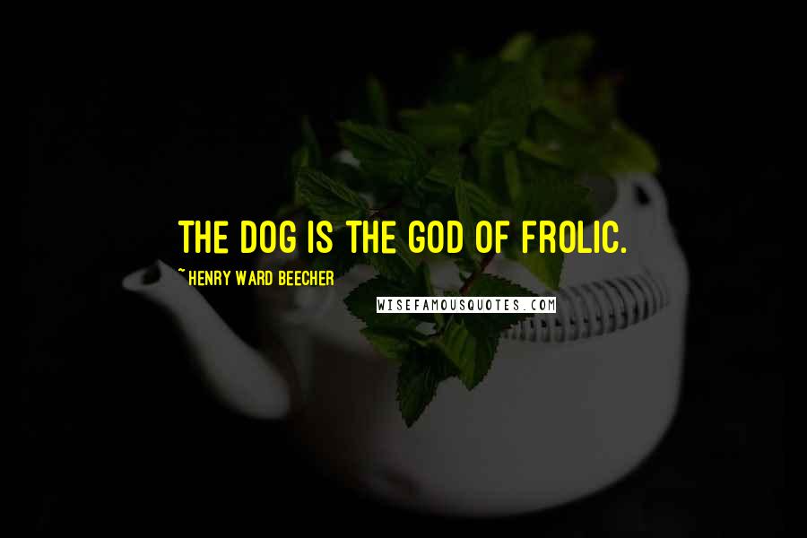 Henry Ward Beecher Quotes: The dog is the god of frolic.