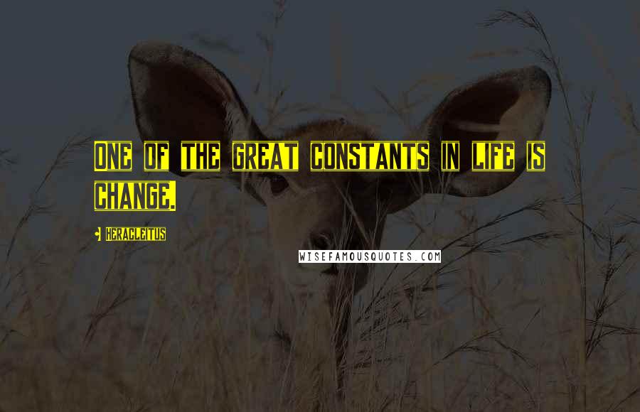 Heracleitus Quotes: One of the great constants in life is change.