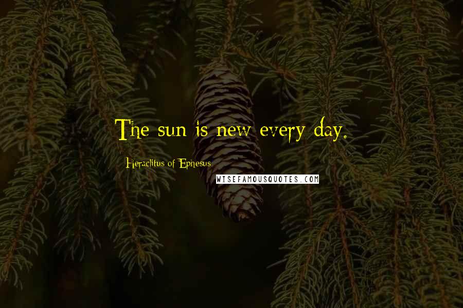 Heraclitus Of Ephesus Quotes: The sun is new every day.