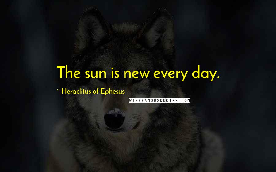 Heraclitus Of Ephesus Quotes: The sun is new every day.