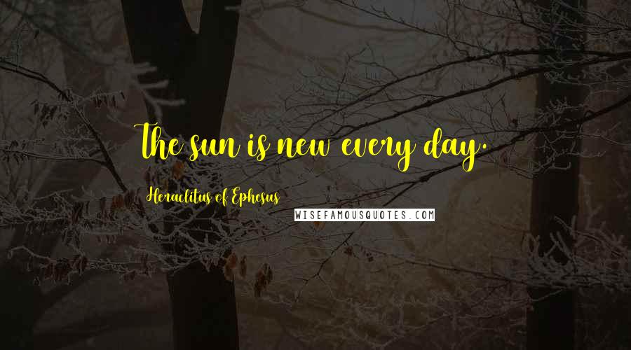 Heraclitus Of Ephesus Quotes: The sun is new every day.