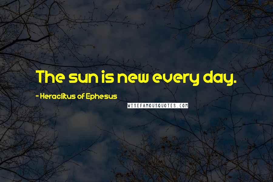 Heraclitus Of Ephesus Quotes: The sun is new every day.