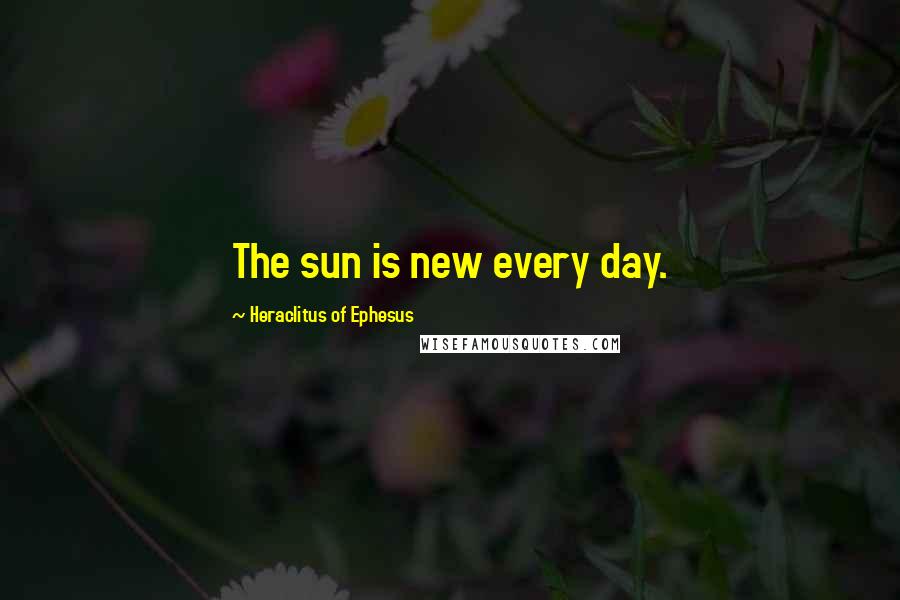 Heraclitus Of Ephesus Quotes: The sun is new every day.