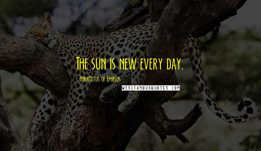 Heraclitus Of Ephesus Quotes: The sun is new every day.