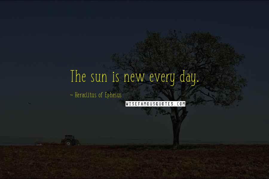 Heraclitus Of Ephesus Quotes: The sun is new every day.