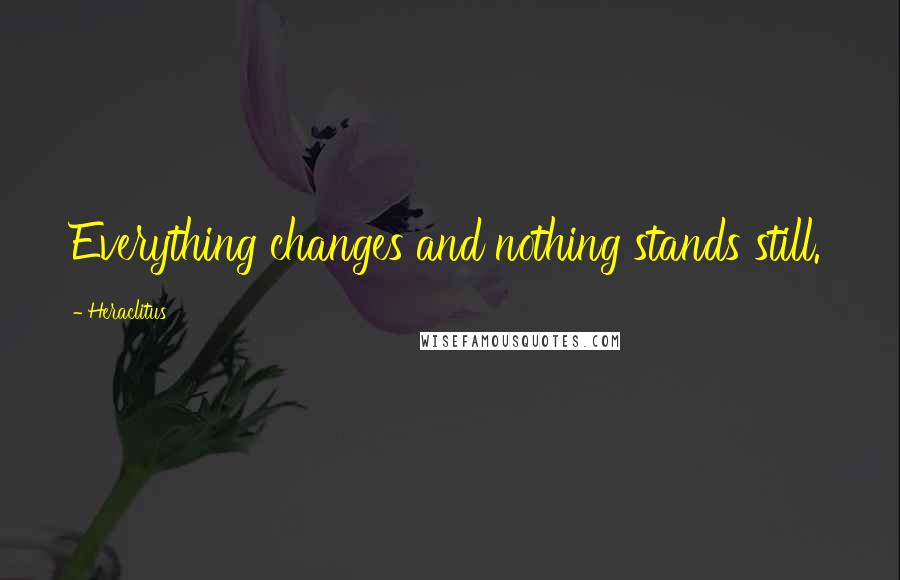 Heraclitus Quotes: Everything changes and nothing stands still.