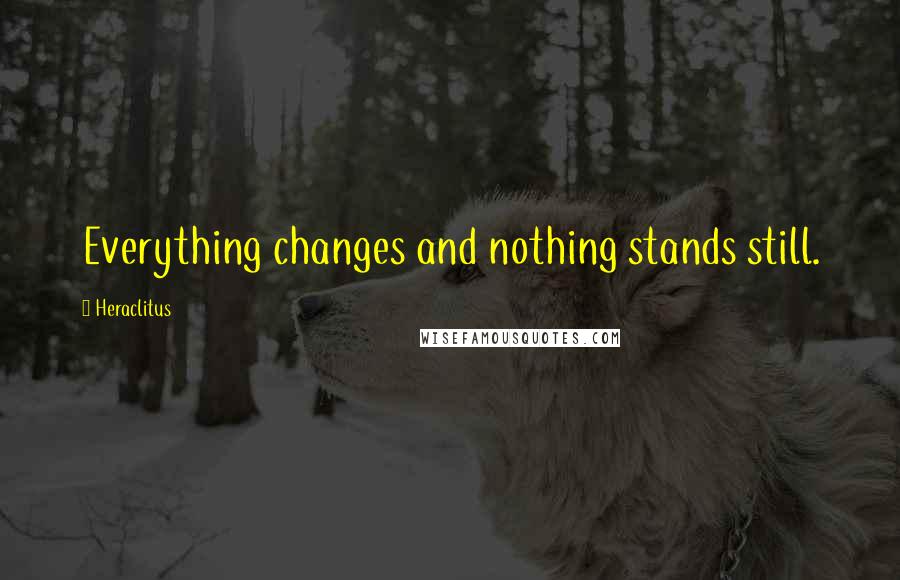 Heraclitus Quotes: Everything changes and nothing stands still.