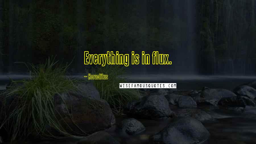 Heraclitus Quotes: Everything is in flux.