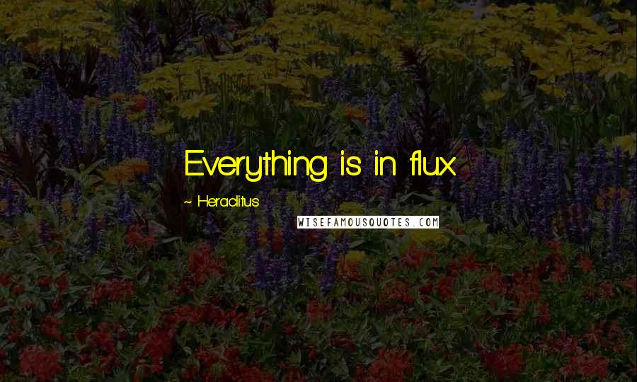 Heraclitus Quotes: Everything is in flux.