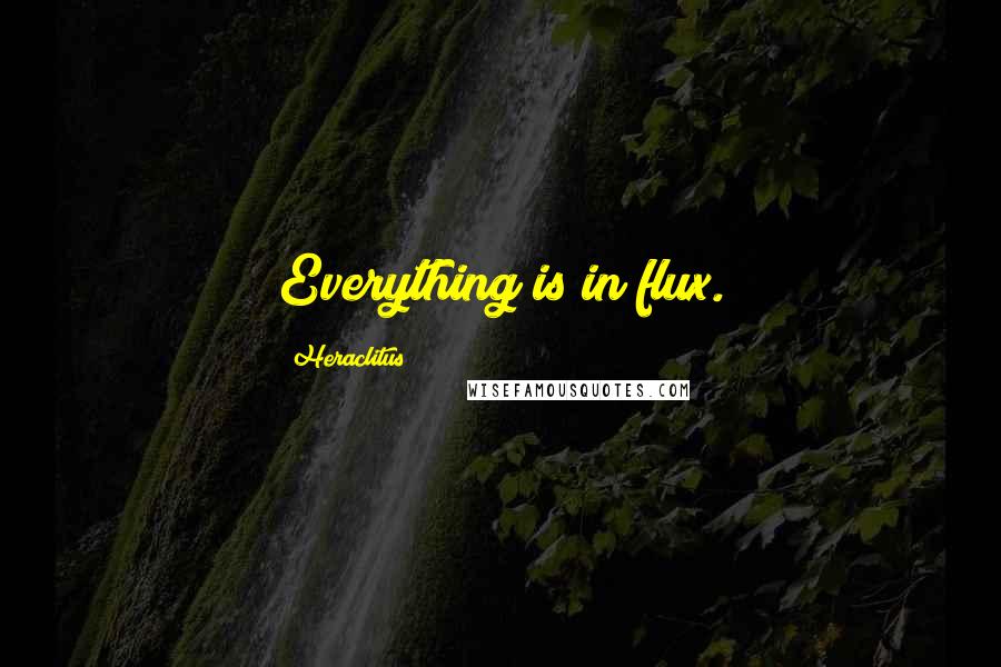 Heraclitus Quotes: Everything is in flux.