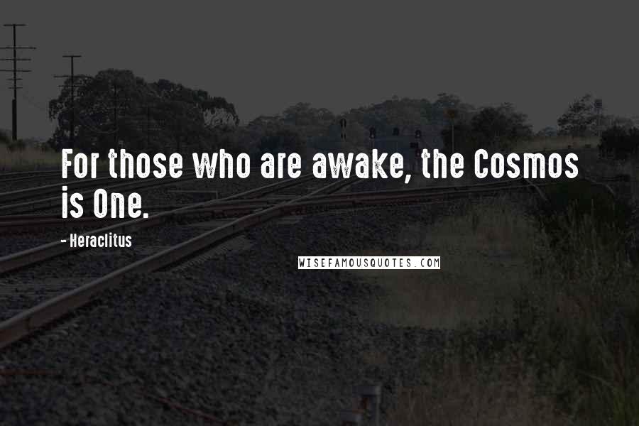 Heraclitus Quotes: For those who are awake, the Cosmos is One.