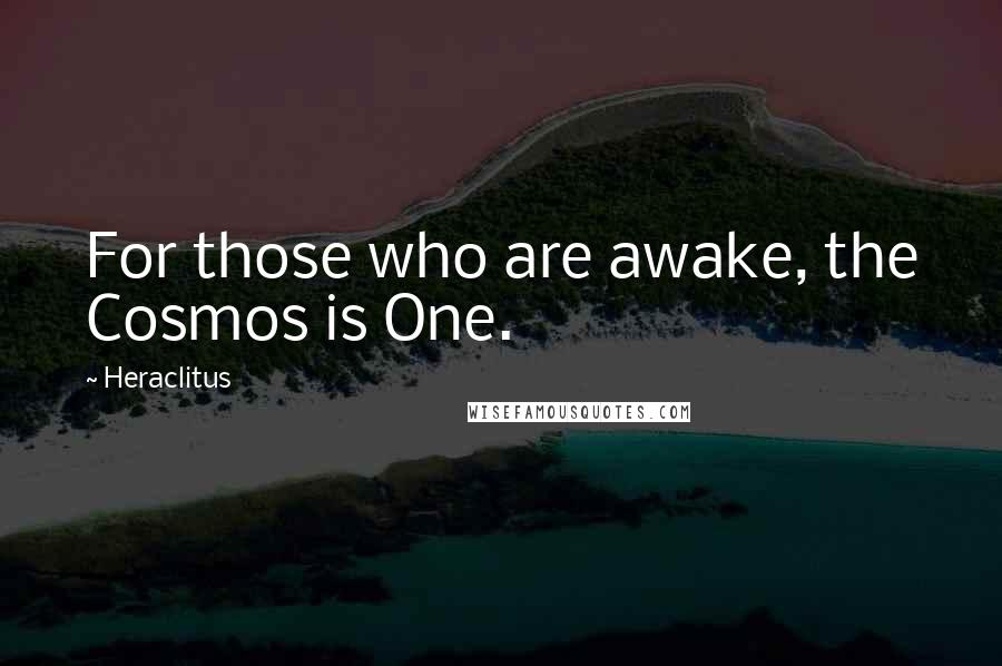 Heraclitus Quotes: For those who are awake, the Cosmos is One.