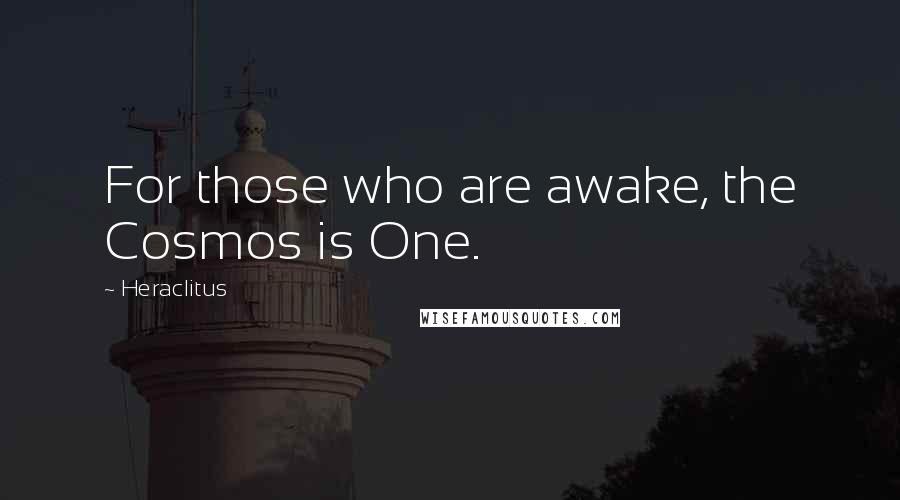 Heraclitus Quotes: For those who are awake, the Cosmos is One.