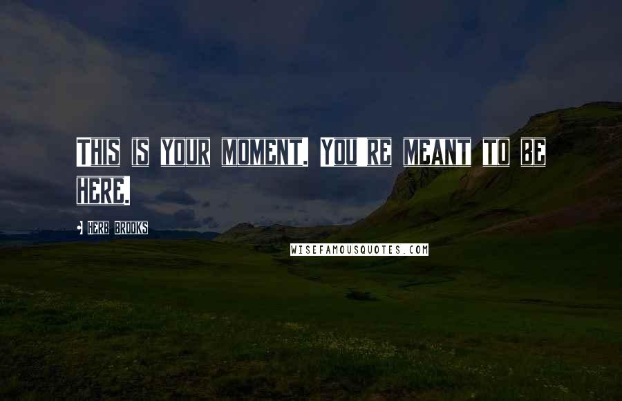 Herb Brooks Quotes: This is your moment. You're meant to be here.