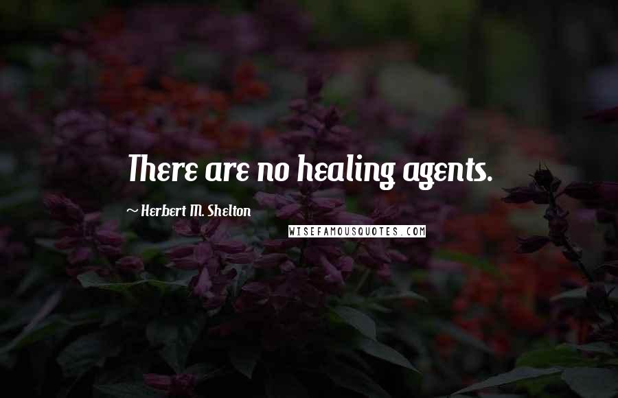 Herbert M. Shelton Quotes: There are no healing agents.