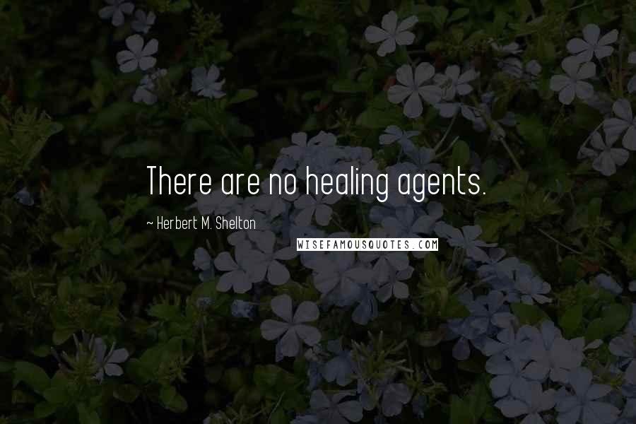 Herbert M. Shelton Quotes: There are no healing agents.