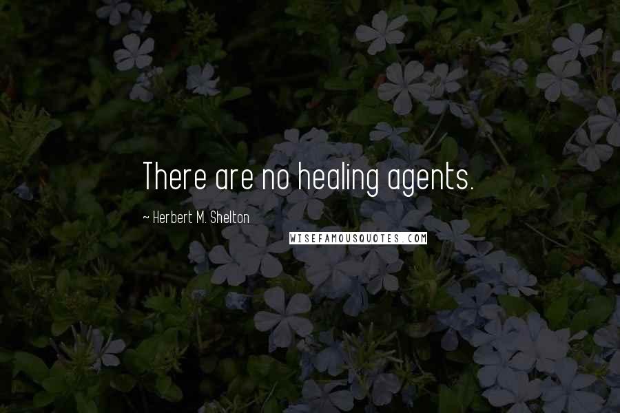 Herbert M. Shelton Quotes: There are no healing agents.