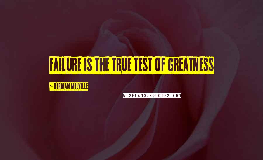 Herman Melville Quotes: Failure is the true test of greatness