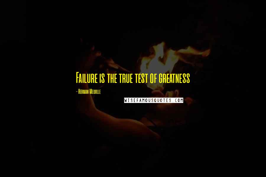 Herman Melville Quotes: Failure is the true test of greatness