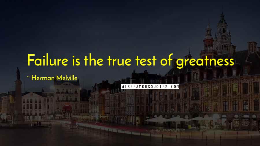 Herman Melville Quotes: Failure is the true test of greatness