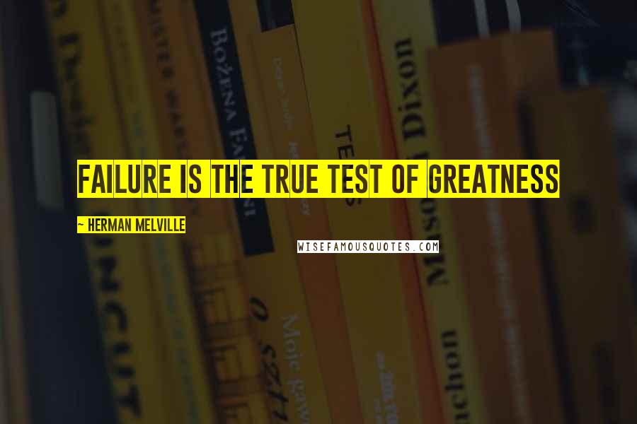 Herman Melville Quotes: Failure is the true test of greatness