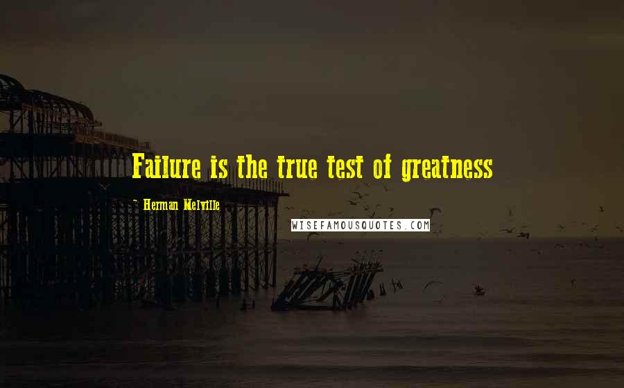 Herman Melville Quotes: Failure is the true test of greatness