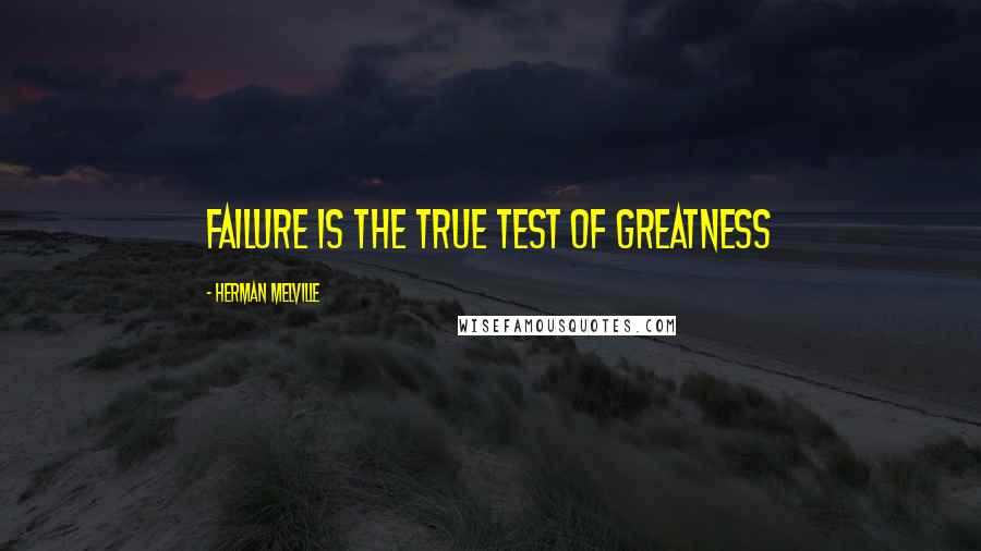 Herman Melville Quotes: Failure is the true test of greatness